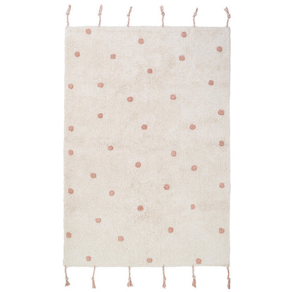 Nattiot Nümi Pink Nude Children's Rug with Dots