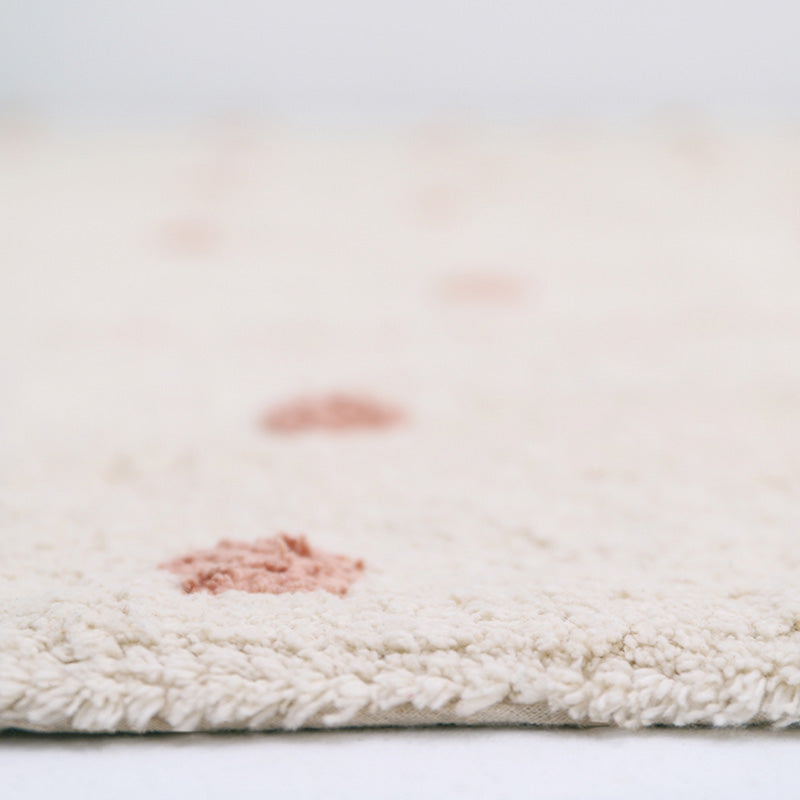 Nattiot Nümi Pink Nude Children's Rug with Dots