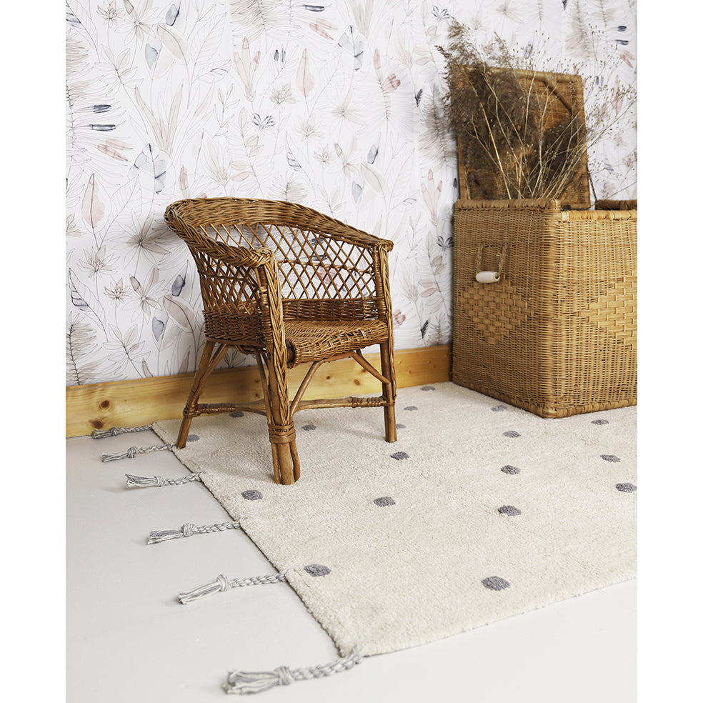 Nattiot Nümi Gray Children's Rug with Dots