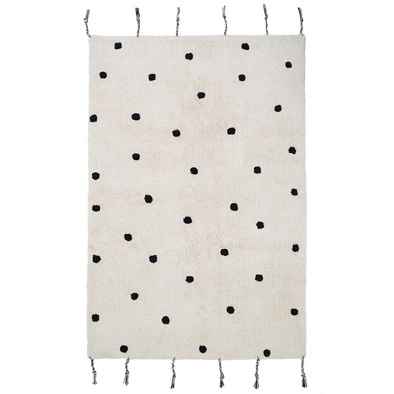 Nattiot Nümi Black Children's Rug with Dots