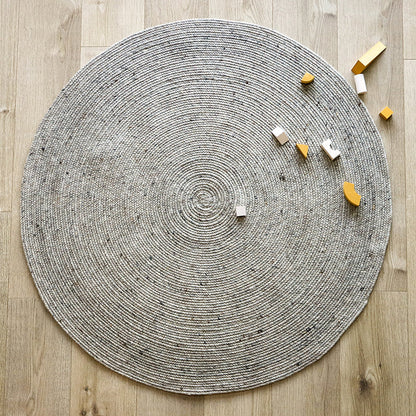 Nattiot Neethu Grey S Felted Wool Rug