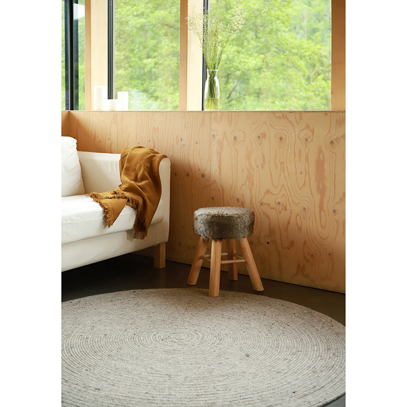 Nattiot Neethu Grey M Felted Wool Rug