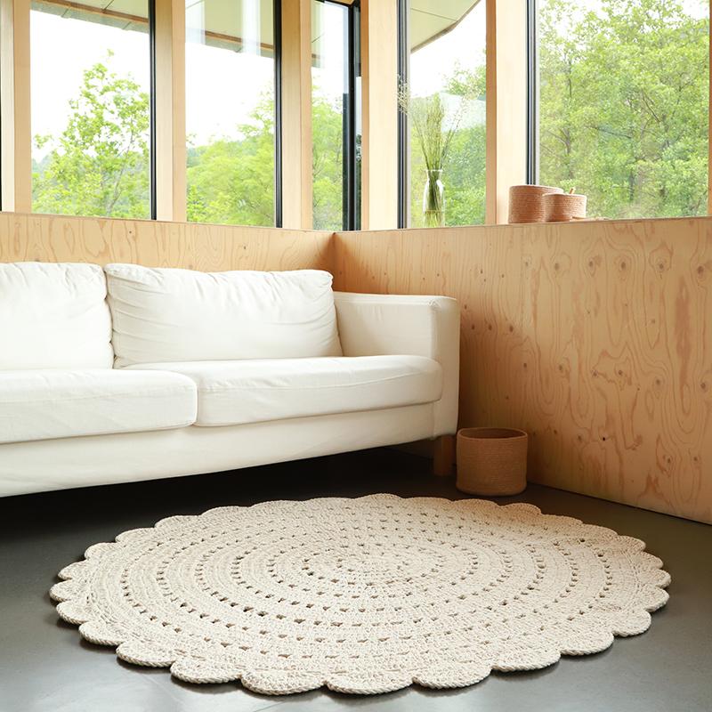 Nattiot Alma Ecru L Hand Crochet Children's Rug