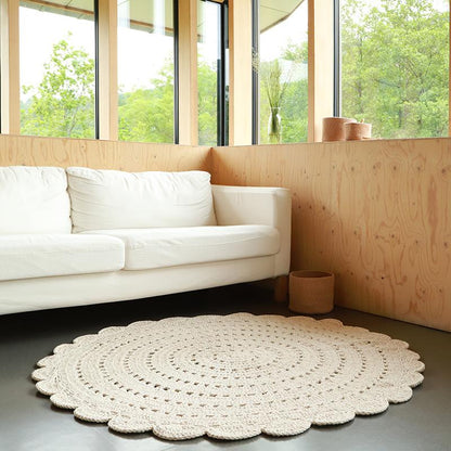 Nattiot Alma Ecru L Hand Crochet Children's Rug