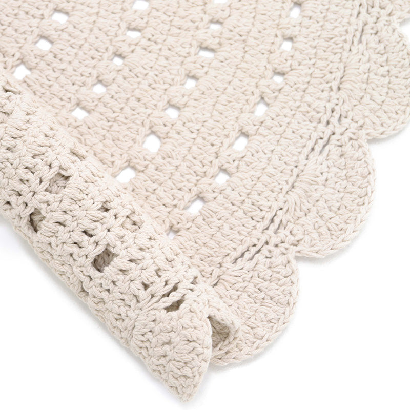 Nattiot Alma Ecru L Hand Crochet Children's Rug