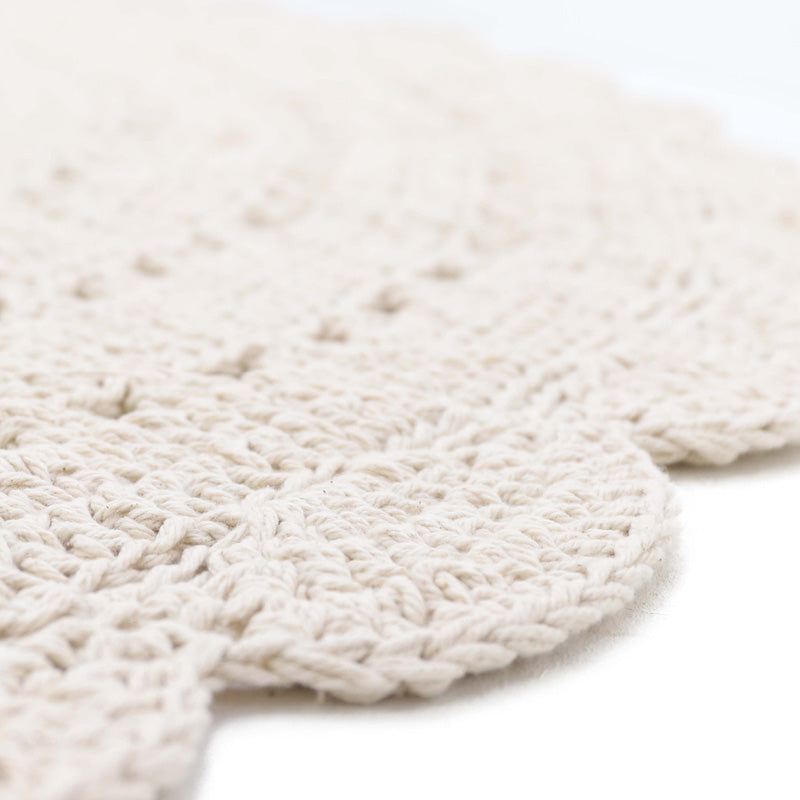 Nattiot Alma Ecru L Hand Crochet Children's Rug