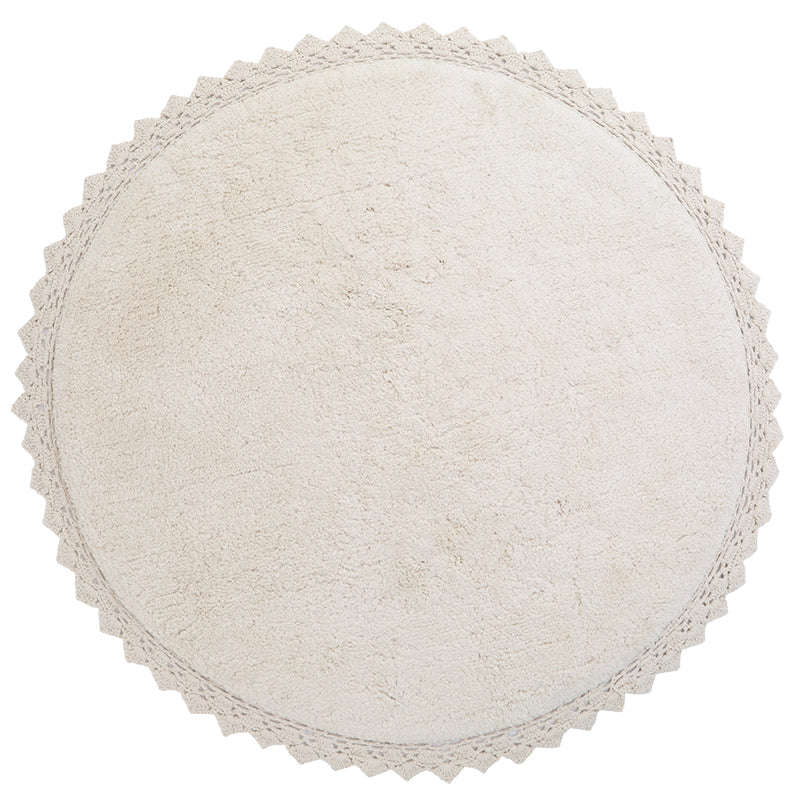 Nattiot Perla Ecru Rug Crochet Finish