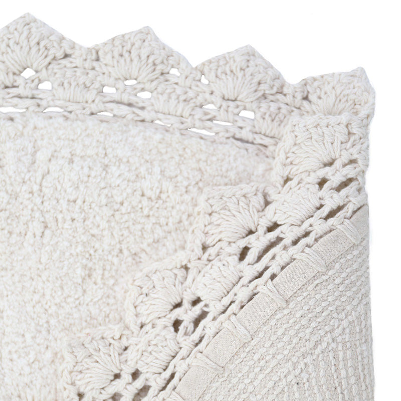 Nattiot Perla Ecru Rug Crochet Finish