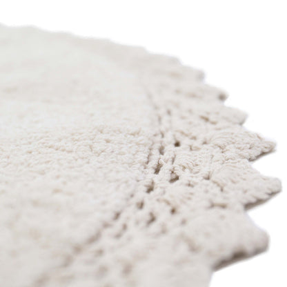 Nattiot Perla Ecru Rug Crochet Finish