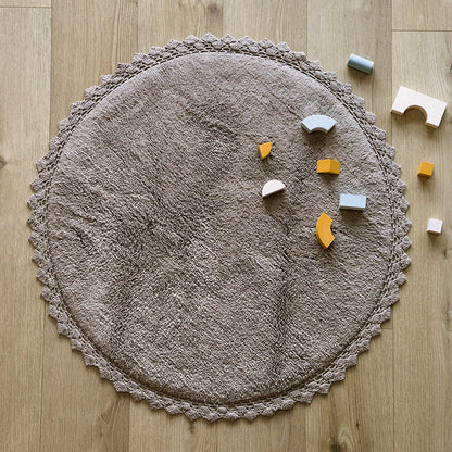 Nattiot Perla Gray Crochet Finish Rug
