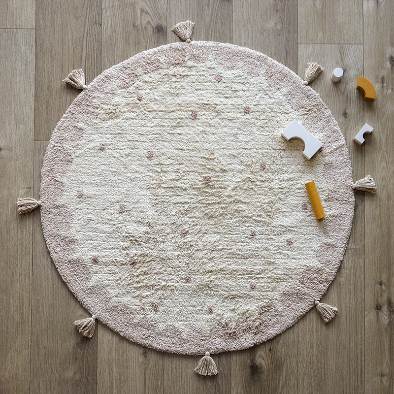Nattiot Mallen Round Children's Rug with Polka Dots