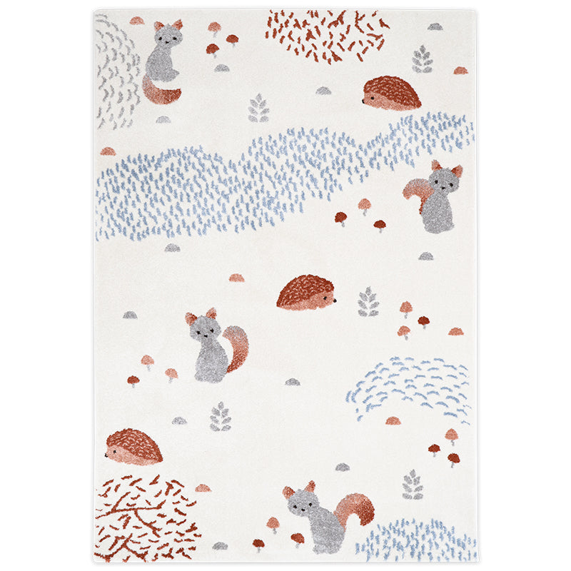 Nattiot Forest Dream M Children's Rug with Forest Animals Pattern