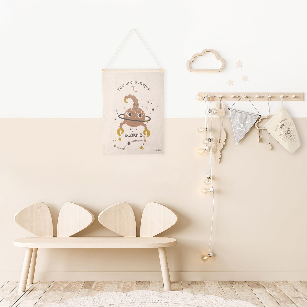 Nattiot Little Scorpio Children's Wall Decoration Zodiac Sign Scorpio