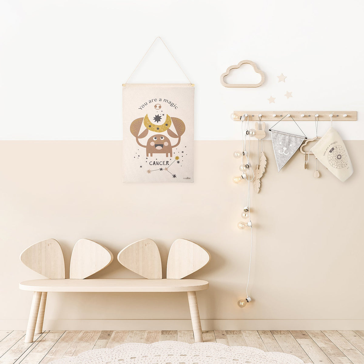 Nattiot Little Cancer Children's Wall Decoration Zodiac Sign Cancer