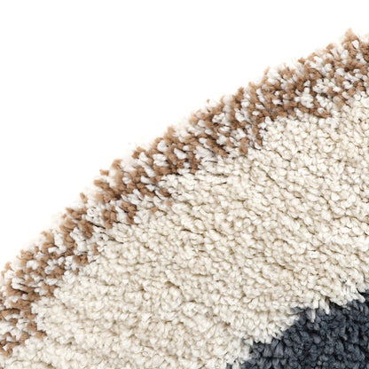 Nattiot Bohemian Rainbow Blue Round Children's Rug with Rainbow Pattern
