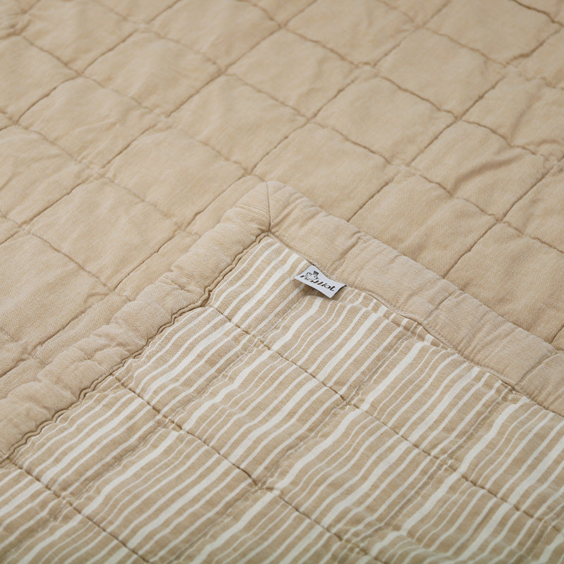 Nattiot Anna Caramel Lave M Reversible Baby Blanket