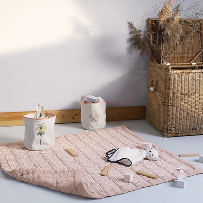 Nattiot Anna Terracotta Lave Reversible Baby Blanket