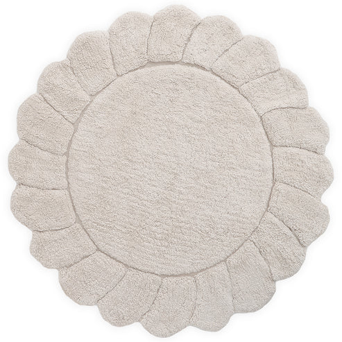 Nattiot Gabrielle Round Washable Cotton Children's Bedroom Rug with 'Petals' Finish