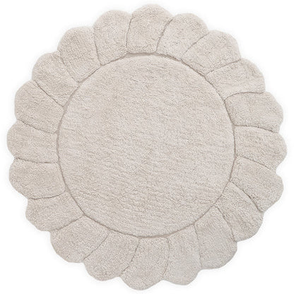 Nattiot Gabrielle Round Washable Cotton Children's Bedroom Rug with 'Petals' Finish