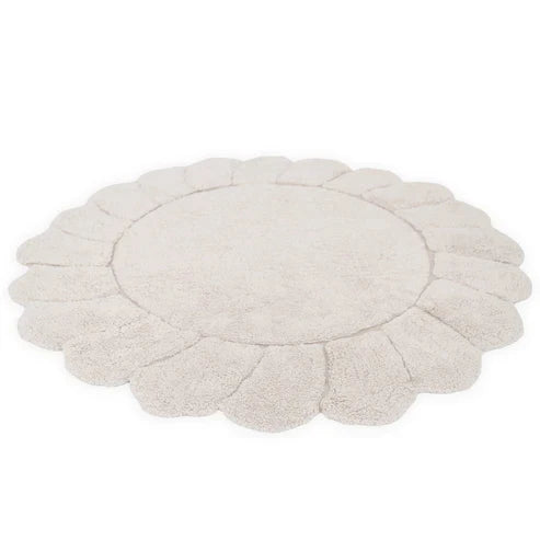Nattiot Gabrielle Round Washable Cotton Children's Bedroom Rug with 'Petals' Finish