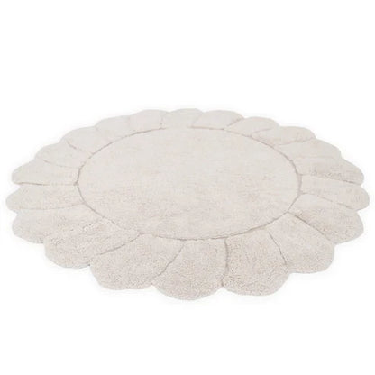 Nattiot Gabrielle Round Washable Cotton Children's Bedroom Rug with 'Petals' Finish