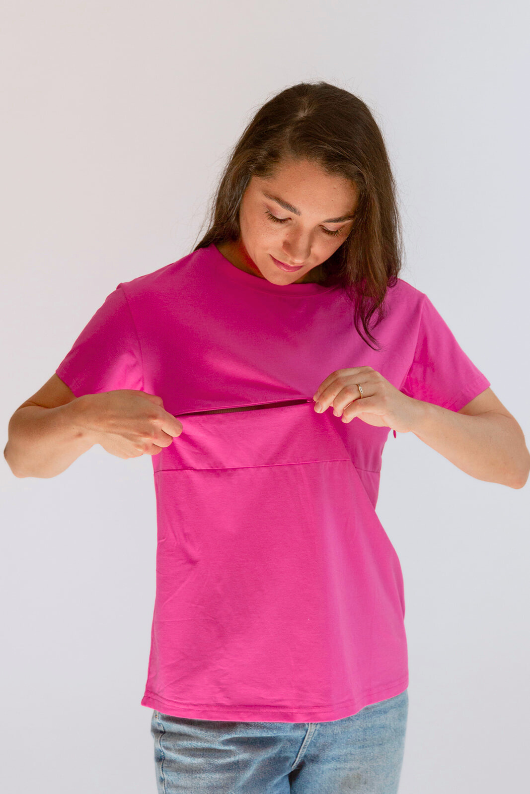 Movemama Full Zip Breastfeeding Tee