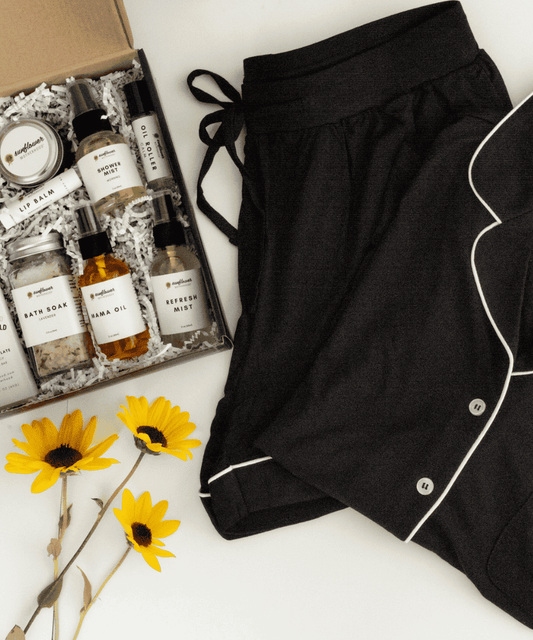 Sunflower Motherhood Self Care Night Bundle - Relaxing Postpartum Essentials
