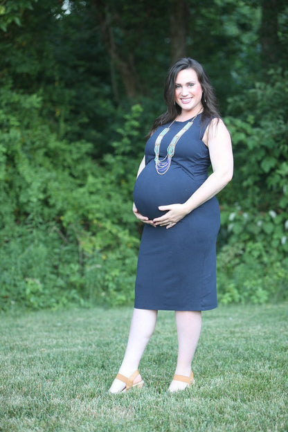 MLM Brand Little Breastfeeding Dress - Navy