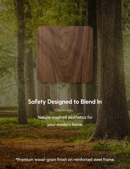 Babelio PressGuard C5&P7 Wood Pattern | Pressure-Mounted Baby Gate