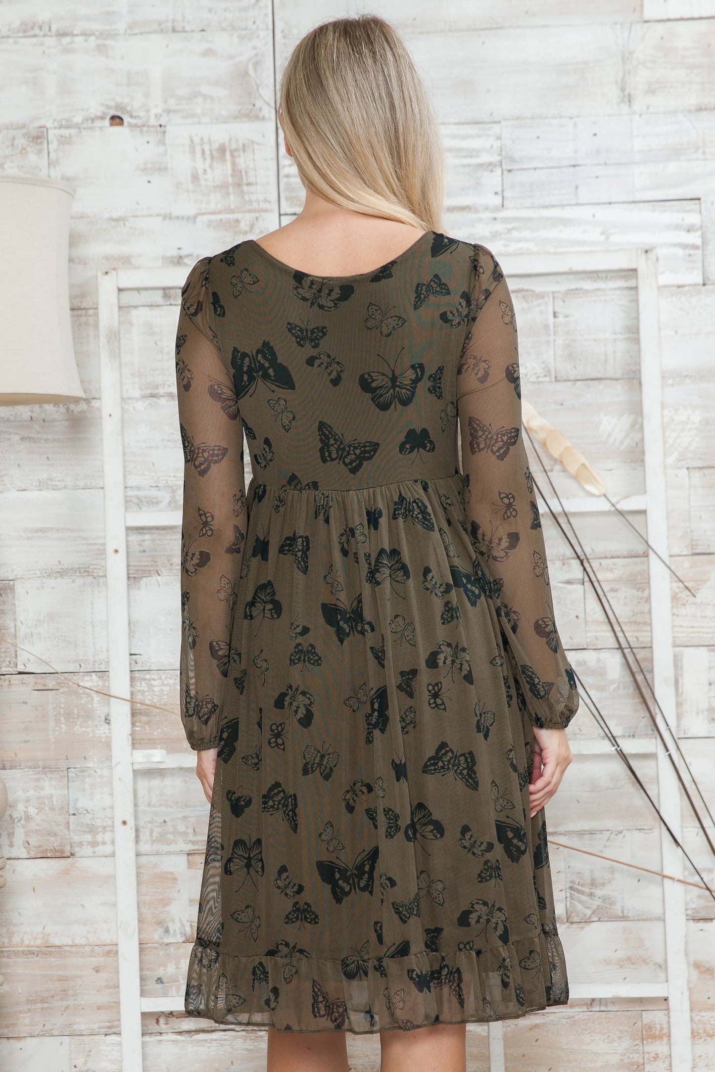 Butterfly V-Neck Dress