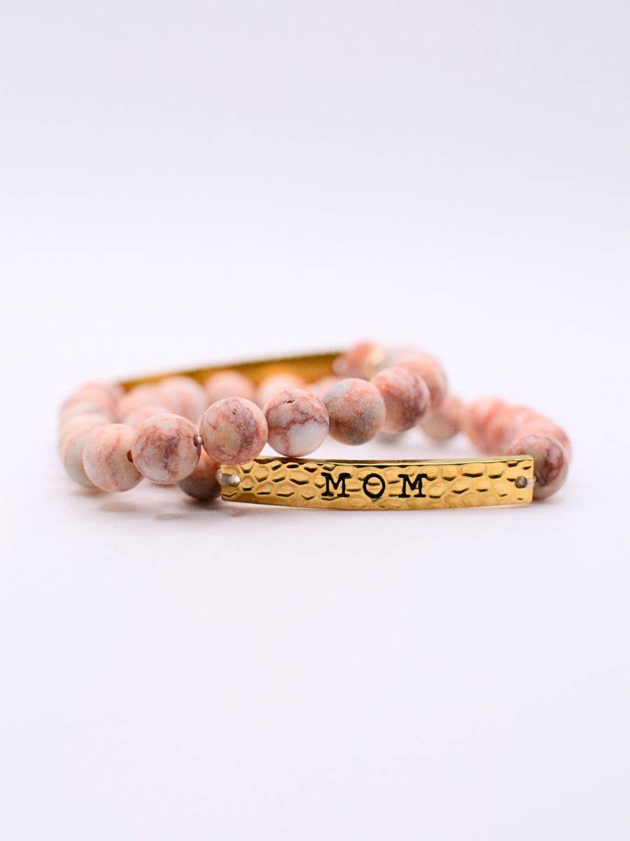 Mom Stone Stretch Bracelet