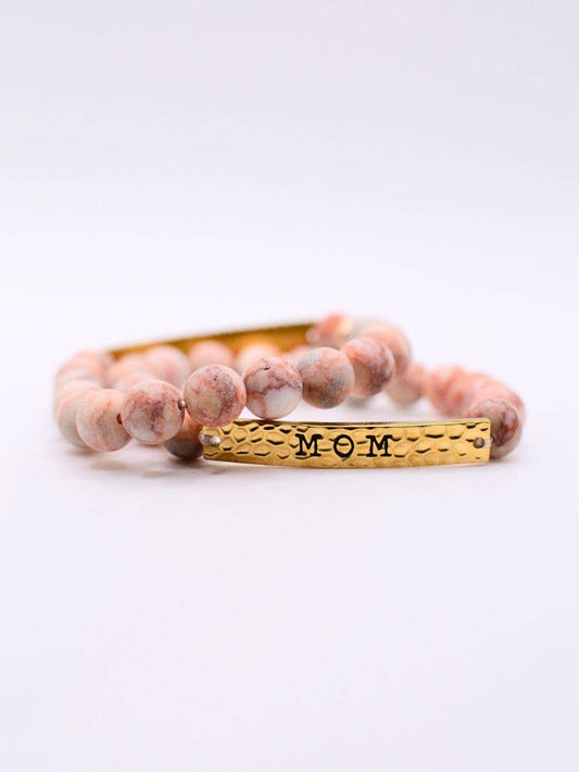 Mom Stone Stretch Bracelet