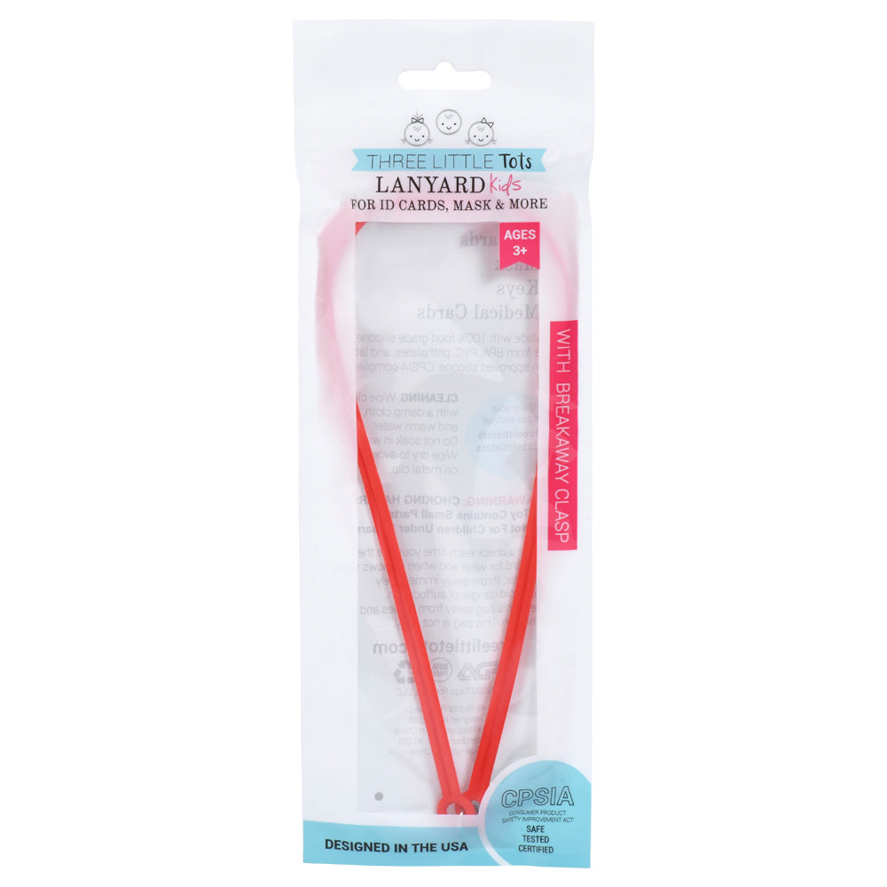 Three Little Tots Silicone Lanyard for Kids – Safety Breakaway Lanyard