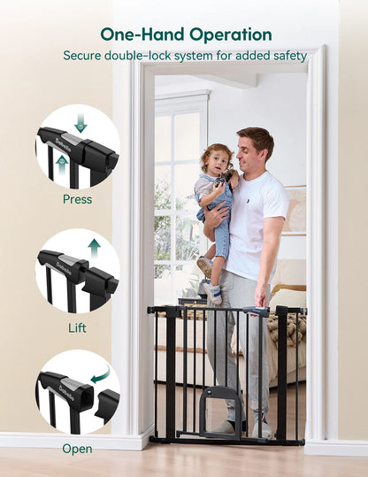 Babelio CatPrivilege T7 | Expandable Baby Gate with Cat Door
