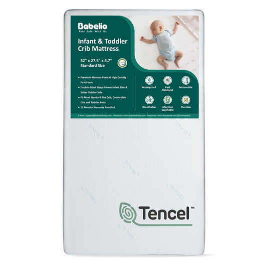Babelio Cloud 2 Crib & Toddler Mattress with Tencel Cover
