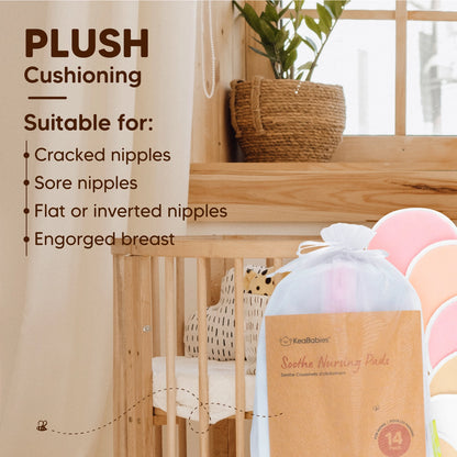 KeaBabies Soothe Reusable Nursing Pads For Breastfeeding