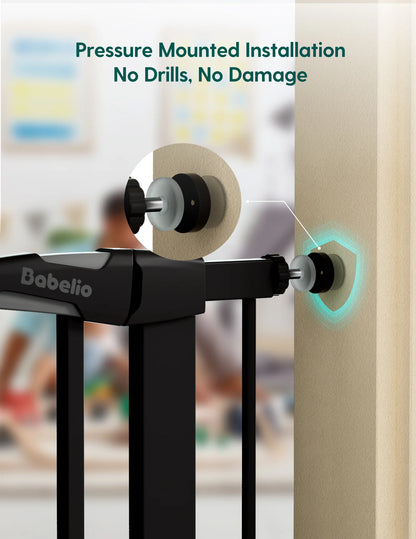 Babelio CatPrivilege T7 | Expandable Baby Gate with Cat Door
