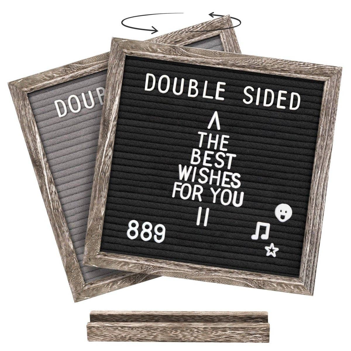 SpringBud Double Sided Letter Board with White Letters