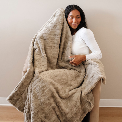 Saranoni Patterned Faux Fur XL Throw Blankets