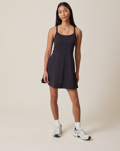 Kindred Bravely Stevie Active Racerback Nursing Dress Black