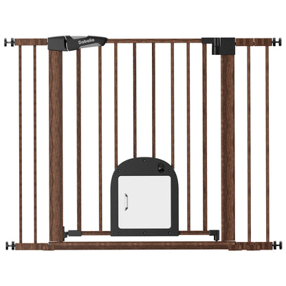 Babelio CatPrivilege T7 | Expandable Baby Gate with Cat Door