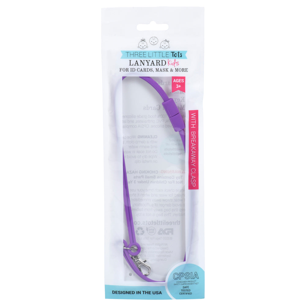 Three Little Tots Silicone Lanyard for Kids – Safety Breakaway Lanyard