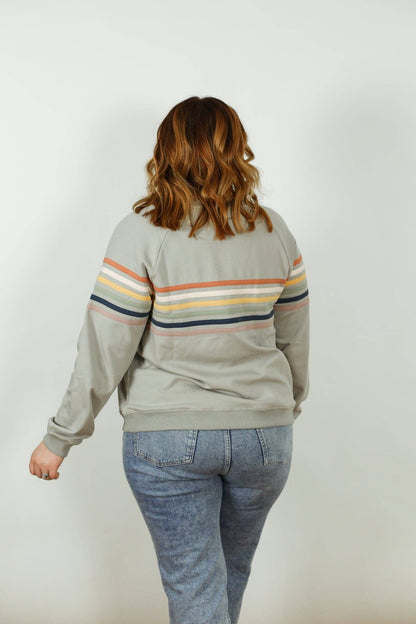 Limited Edition Six Stripe Invisible Zip Breastfeeding Sweater