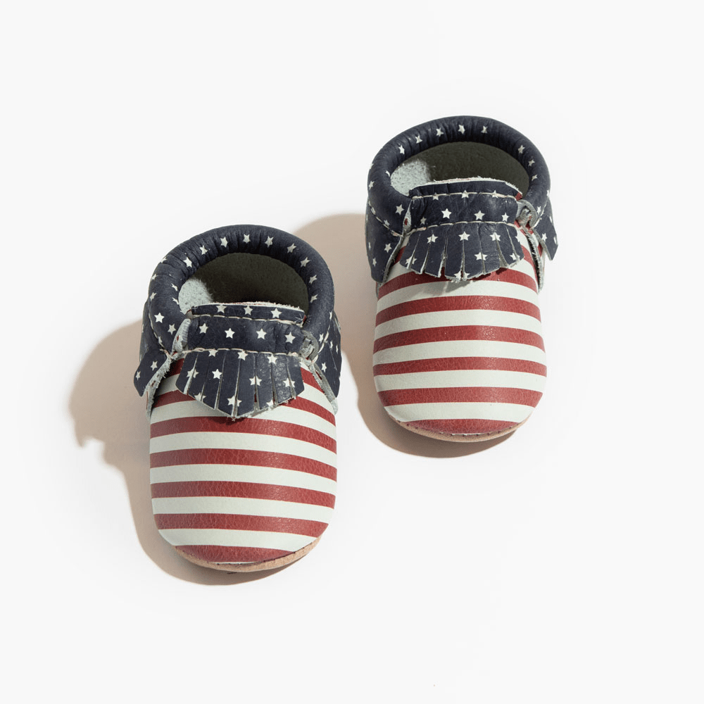Freshly Picked Born in the USA Moccasin Baby Shoe