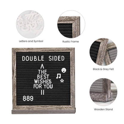 SpringBud Double Sided Letter Board with White Letters