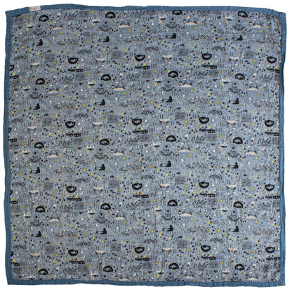 Kanga Care Bamboo Muslin Blanket - Baby: Wander (Reversible)