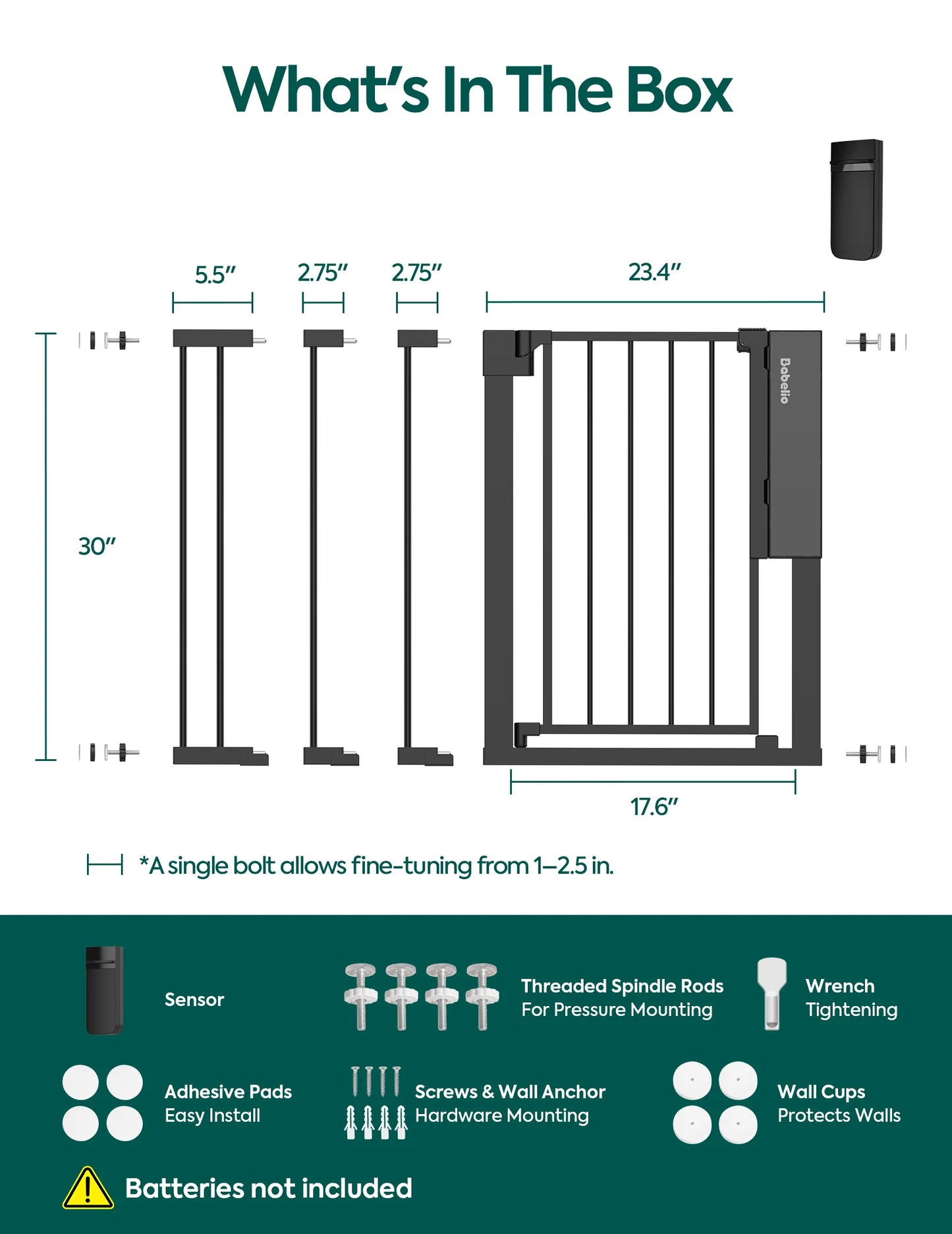 Babelio Sensepass | Smart Baby Gate with Infrared Auto-Unlock