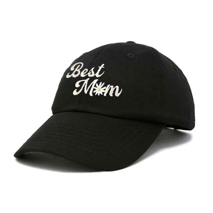 Embroidered Best Mom Daisy Cotton Hat