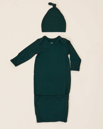 Cozy Bamboo Baby Gown & Hat