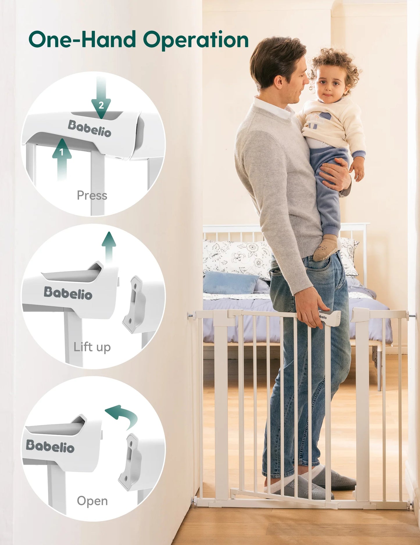 Babelio PressGuard C5&P7 | Versatile Baby Safety Gate